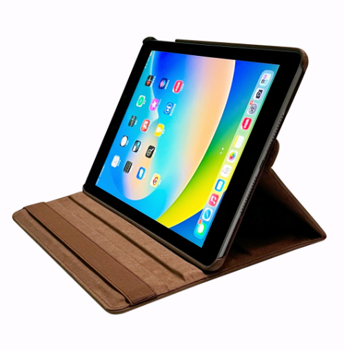  	Casemania Luxe Suédine Draaibaar Case - Samsung Tab A11+/A9+ - Bruin 